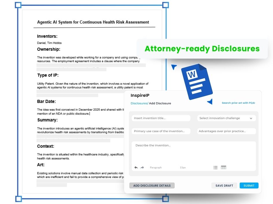 Walk away with an attorney-ready disclosure